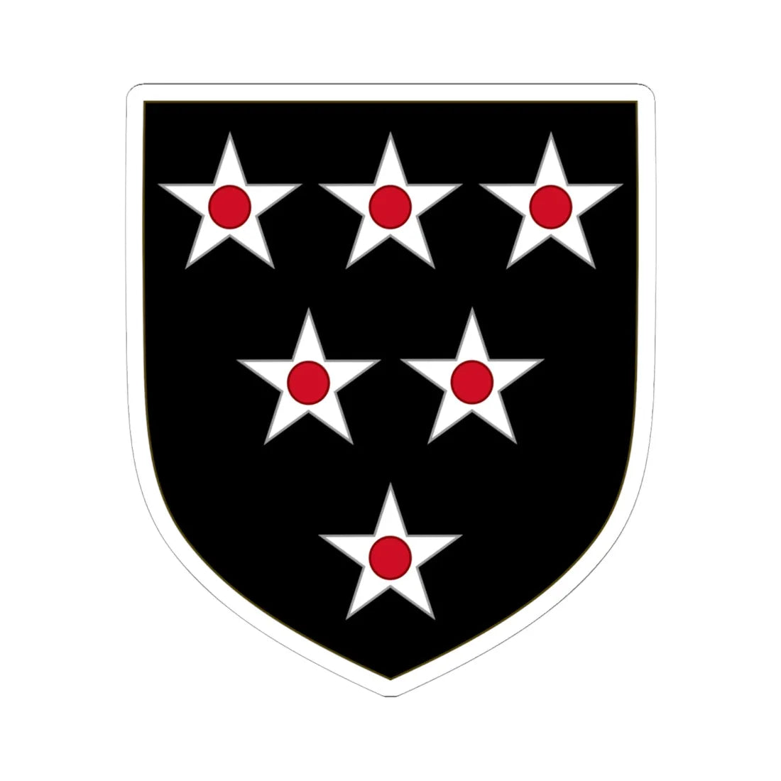 Arms of Bonville (England) (Coat of Arms) STICKER Vinyl Kiss-Cut Decal 6 Inch White - The Sticker Space