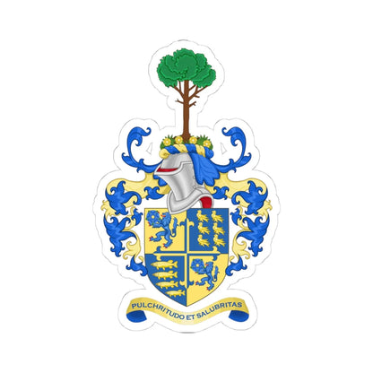 Arms of Bounemouth Borough Council (England) (Coat of Arms) STICKER Vinyl Kiss-Cut Decal 4 Inch White - The Sticker Space