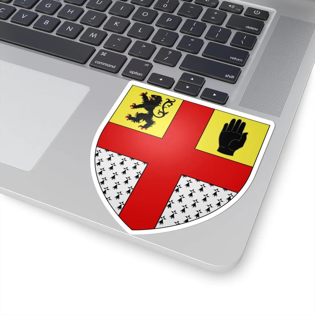 Arms of Bourke of Mayo (Ireland) (Coat of Arms) STICKER Vinyl Kiss-Cut Decal - The Sticker Space