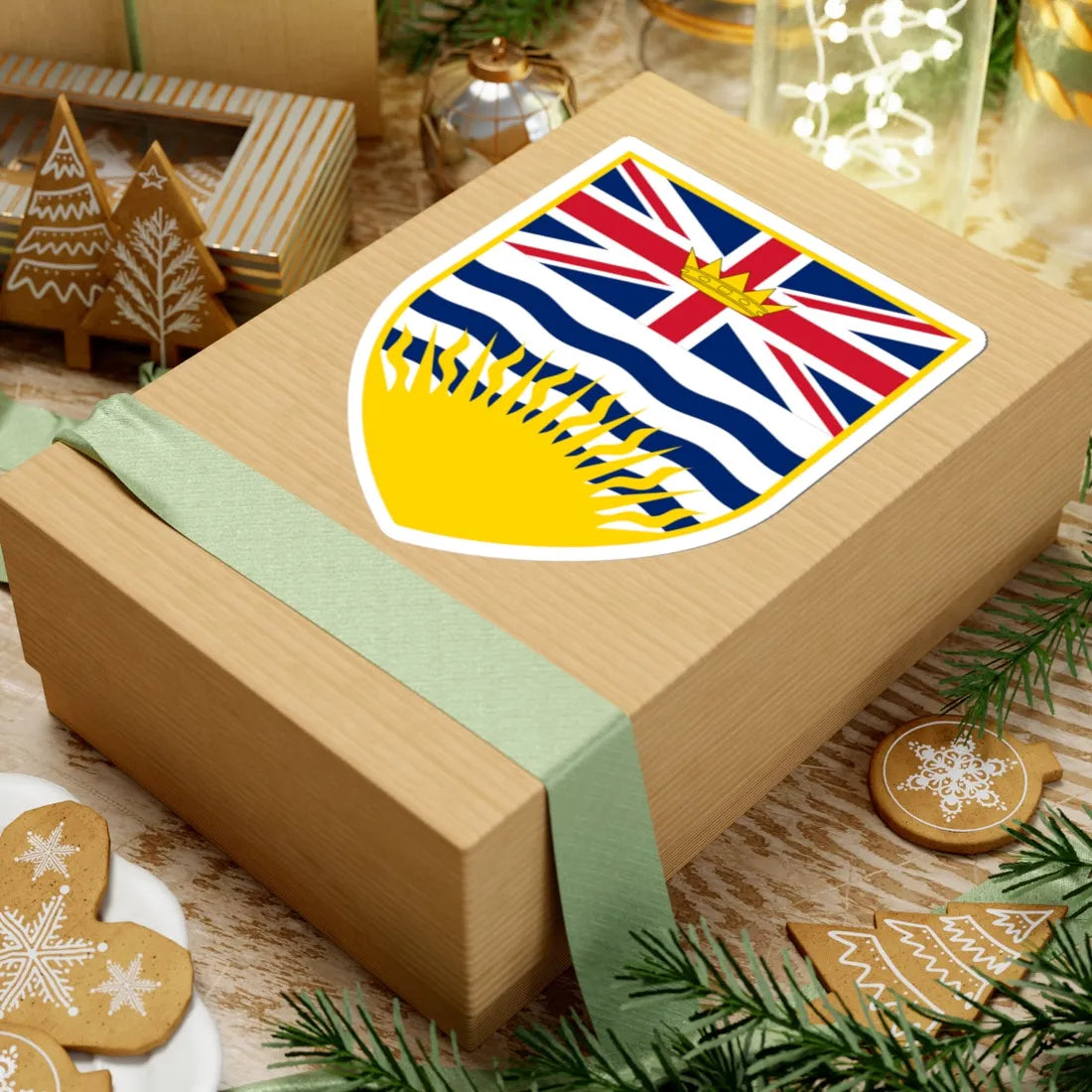 Arms of British Columbia (Canada) (Coat of Arms) STICKER Vinyl Kiss-Cut Decal - The Sticker Space