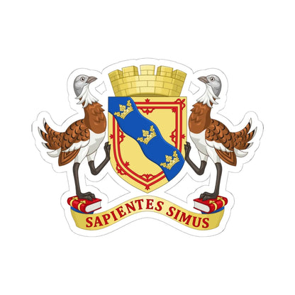 Arms of Cambridgeshire and Isle of Ely County Council (England) (Coat of Arms) STICKER Vinyl Kiss-Cut Decal 6 Inch White - The Sticker Space