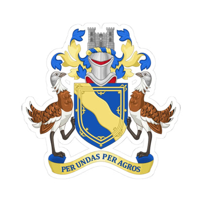 Arms of Cambridgeshire County Council 1914-1965 (England) (Coat of Arms) STICKER Vinyl Kiss-Cut Decal - The Sticker Space