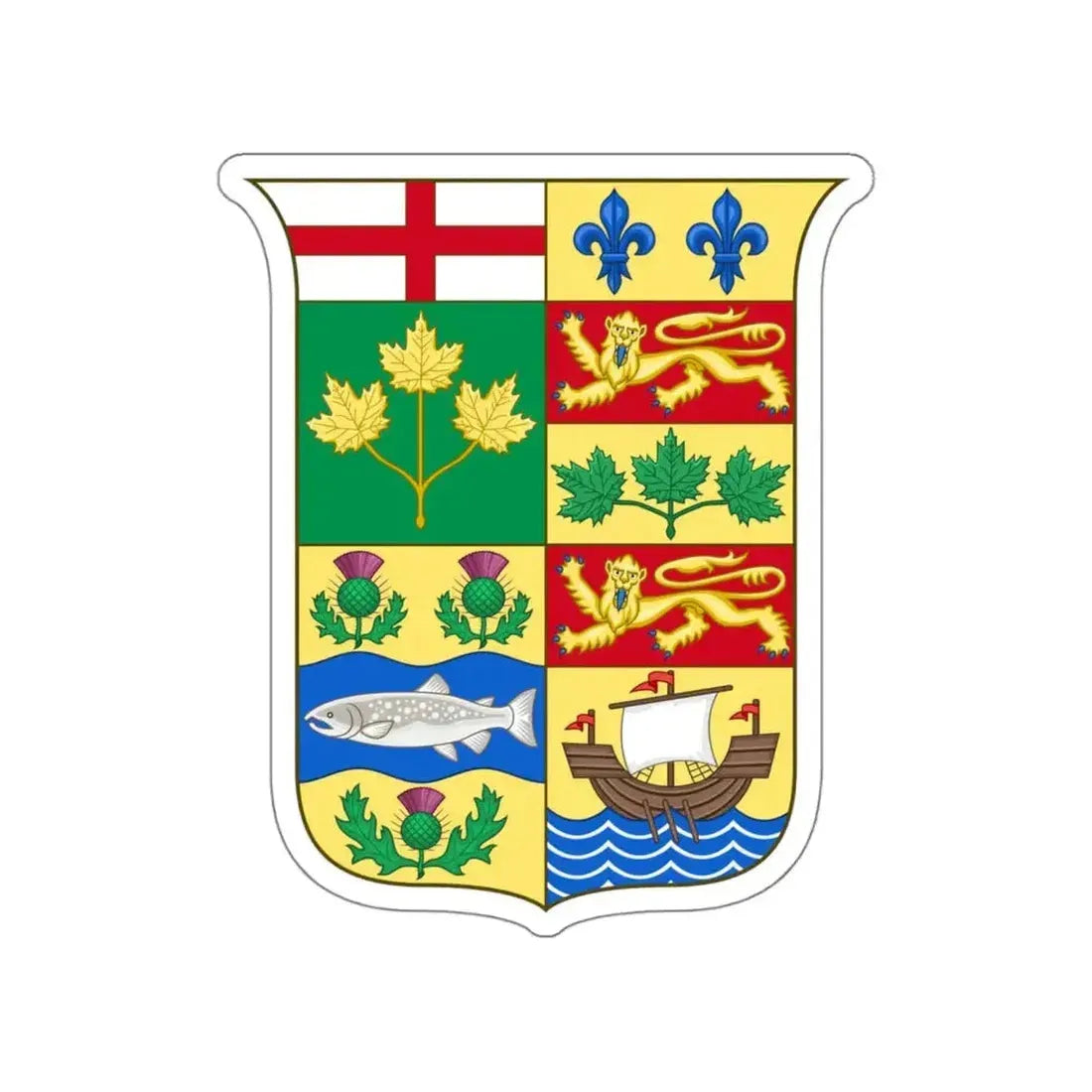 Arms of Canada 1868 STICKER Vinyl Die-Cut Decal - The Sticker Space