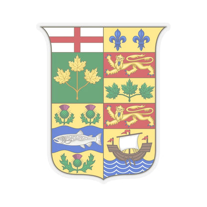 Arms of Canada 1868 - STICKER Vinyl Kiss-Cut Decal 3 Inch Transparent - The Sticker Space
