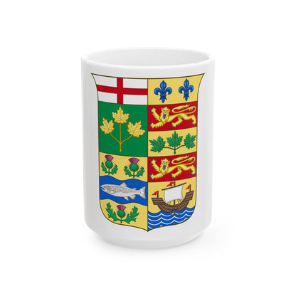 Arms of Canada 1868 - White Coffee Mug-15oz-The Sticker Space