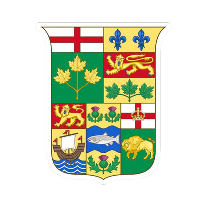 Arms of Canada 1870 (Canada) (Coat of Arms) STICKER Vinyl Kiss-Cut Decal 2 Inch White - The Sticker Space