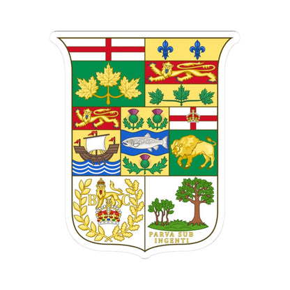 Arms of Canada 1873 (Canada) (Coat of Arms) STICKER Vinyl Kiss-Cut Decal 3 Inch White - The Sticker Space