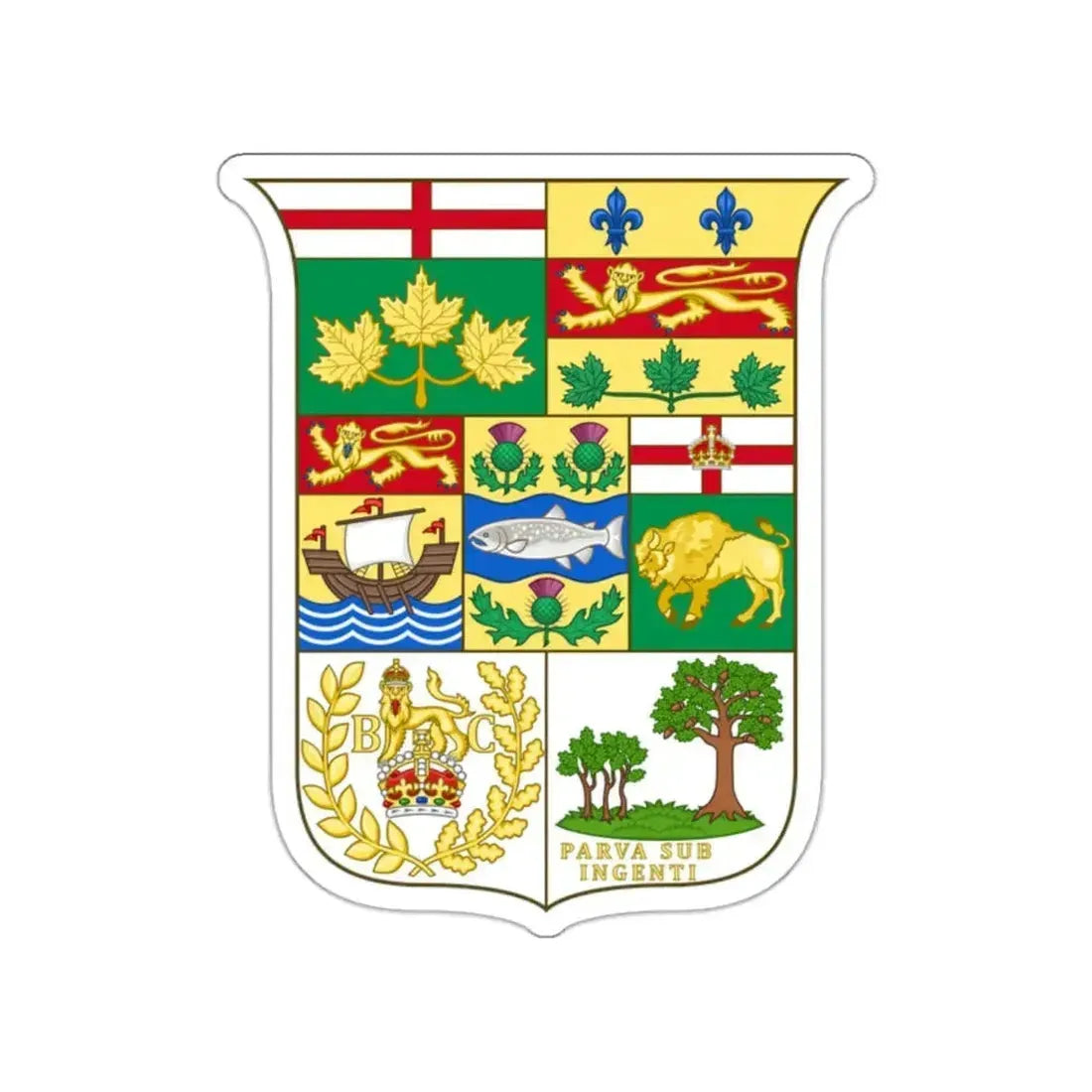 Arms of Canada 1873 STICKER Vinyl Die-Cut Decal 2 Inch - The Sticker Space