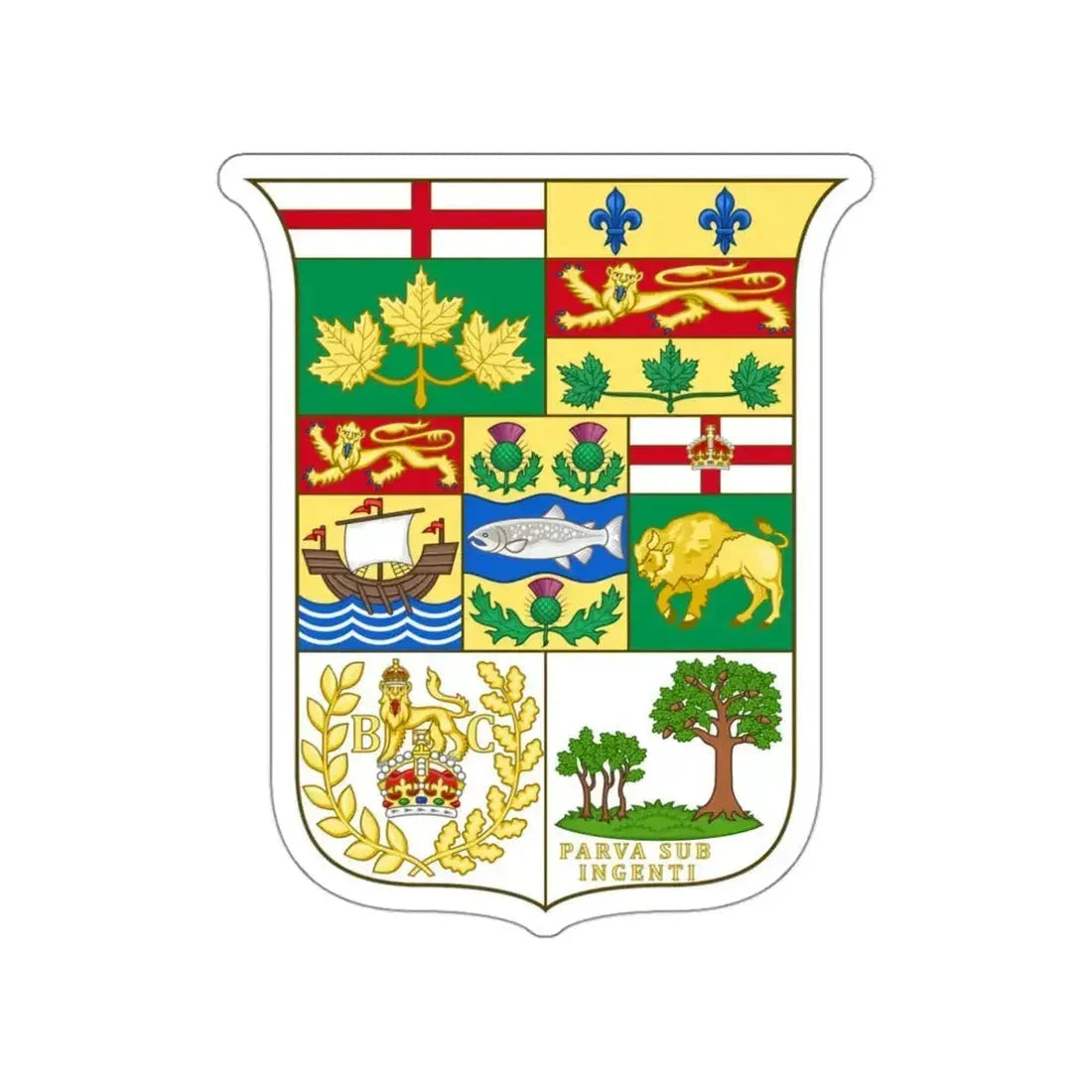 Arms of Canada 1873 STICKER Vinyl Die-Cut Decal 3 Inch - The Sticker Space
