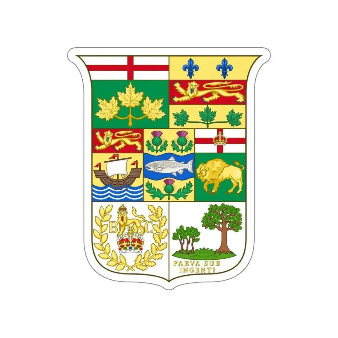 Arms of Canada 1873 STICKER Vinyl Die-Cut Decal - The Sticker Space