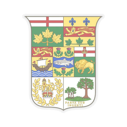 Arms of Canada 1873 - STICKER Vinyl Kiss-Cut Decal 3 Inch Transparent - The Sticker Space