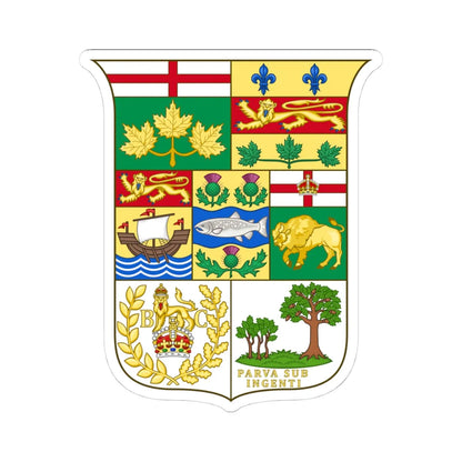 Arms of Canada 1873 - STICKER Vinyl Kiss-Cut Decal 4 Inch White - The Sticker Space