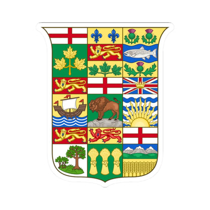 Arms of Canada 1907 - STICKER Vinyl Kiss-Cut Decal 2 Inch White - The Sticker Space