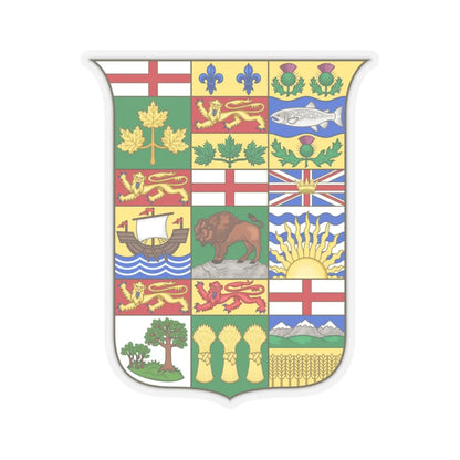 Arms of Canada 1907 - STICKER Vinyl Kiss-Cut Decal 3 Inch Transparent - The Sticker Space