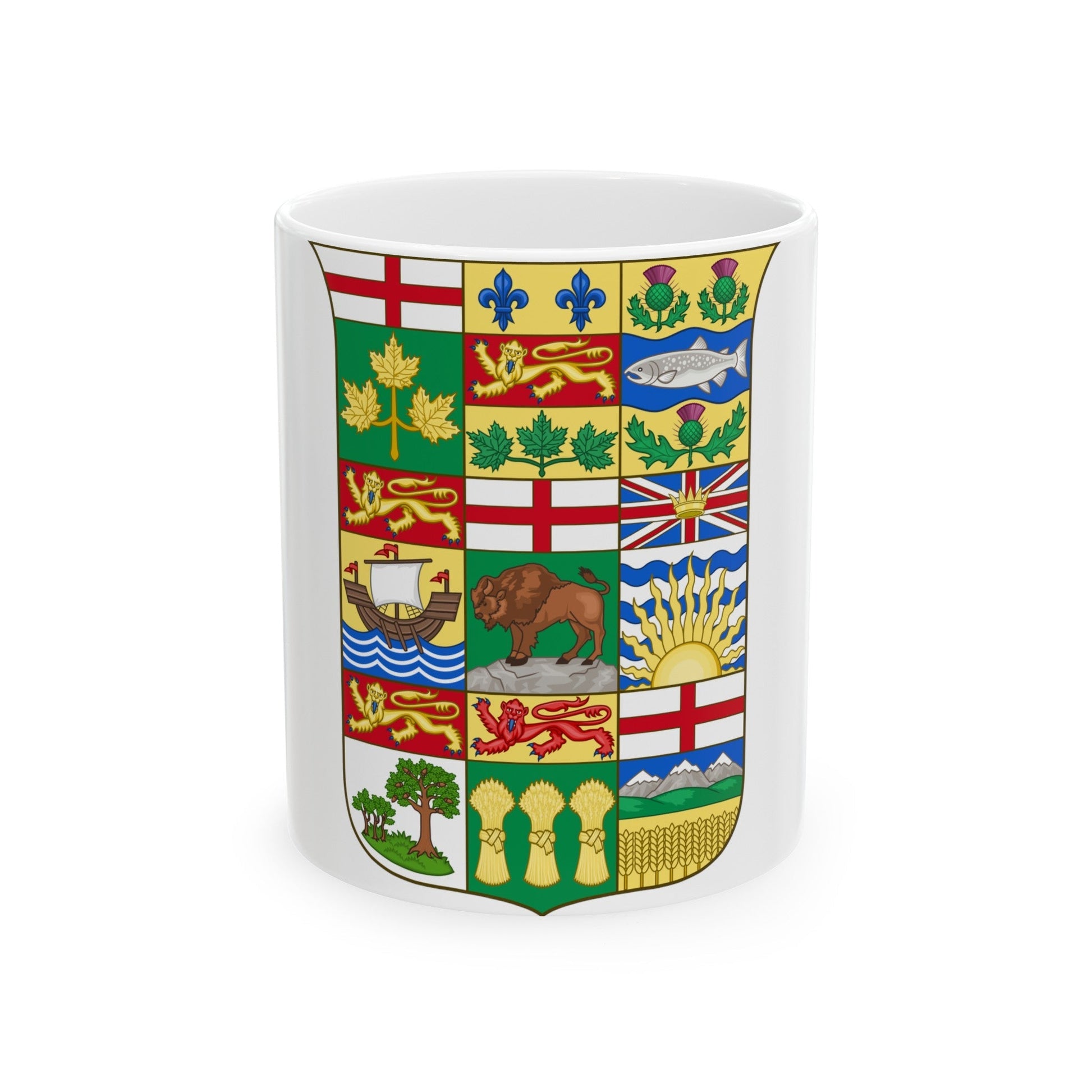 Arms of Canada 1907 - White Coffee Mug-11oz-The Sticker Space