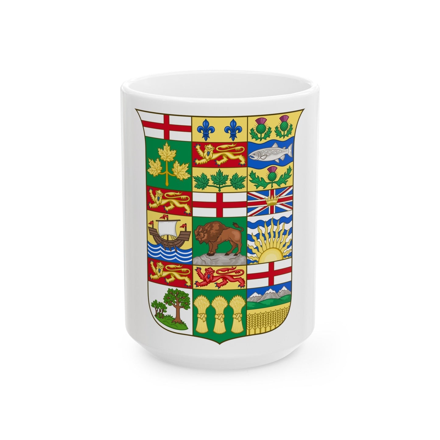 Arms of Canada 1907 - White Coffee Mug-15oz-The Sticker Space