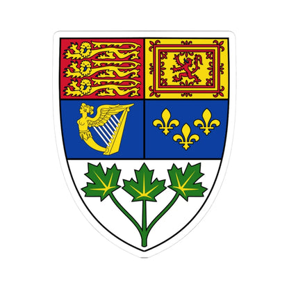 Arms of Canada 1921-1957 shield (Canada) (Coat of Arms) STICKER Vinyl Kiss-Cut Decal 3 Inch White - The Sticker Space