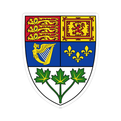 Arms of Canada 1921-1957 shield (Canada) (Coat of Arms) STICKER Vinyl Kiss-Cut Decal 4 Inch White - The Sticker Space