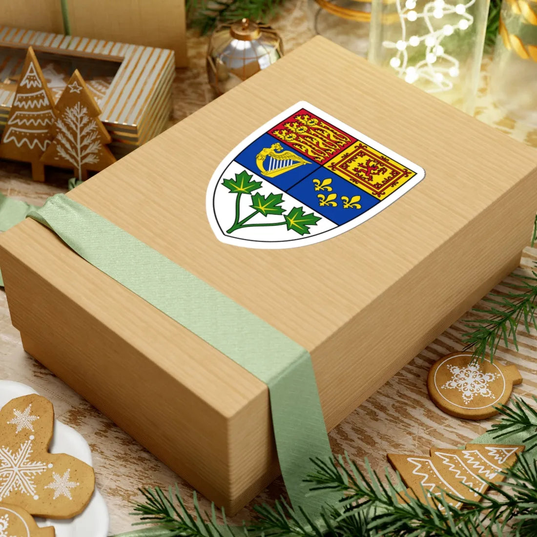 Arms of Canada 1921-1957 shield (Canada) (Coat of Arms) STICKER Vinyl Kiss-Cut Decal - The Sticker Space