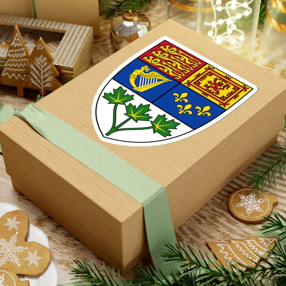 Arms of Canada 1921-1957 shield (Canada) (Coat of Arms) STICKER Vinyl Kiss-Cut Decal - The Sticker Space