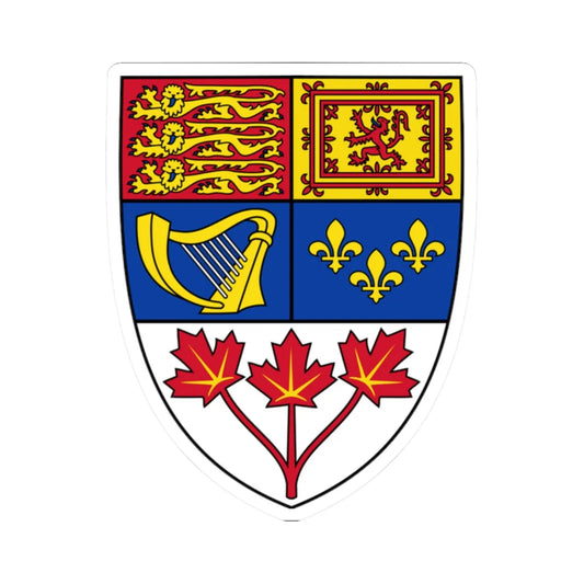Arms of Canada shield (Canada) (Coat of Arms) STICKER Vinyl Kiss-Cut Decal 2 Inch White - The Sticker Space