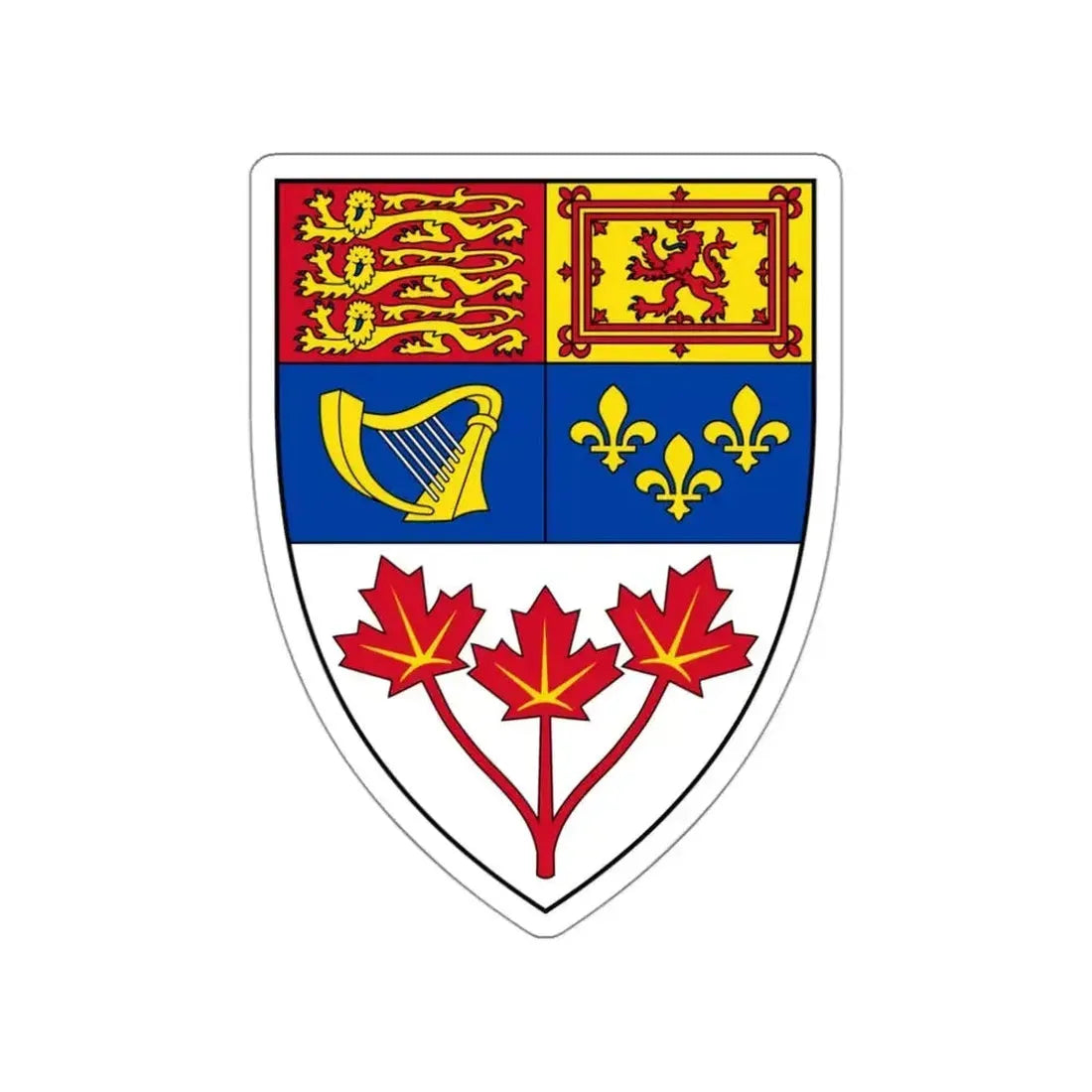 Arms of Canada (shield) STICKER Vinyl Die-Cut Decal - The Sticker Space