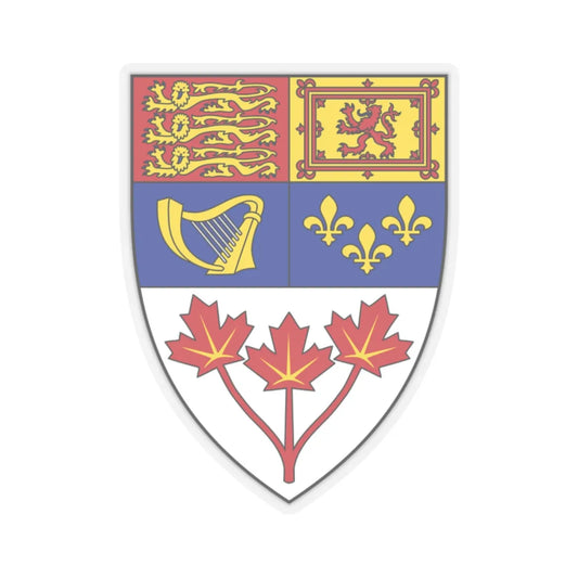 Arms of Canada (shield) - STICKER Vinyl Kiss-Cut Decal 2 Inch Transparent - The Sticker Space