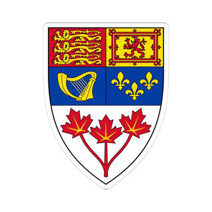 Arms of Canada (shield) - STICKER Vinyl Kiss-Cut Decal 4 Inch White - The Sticker Space