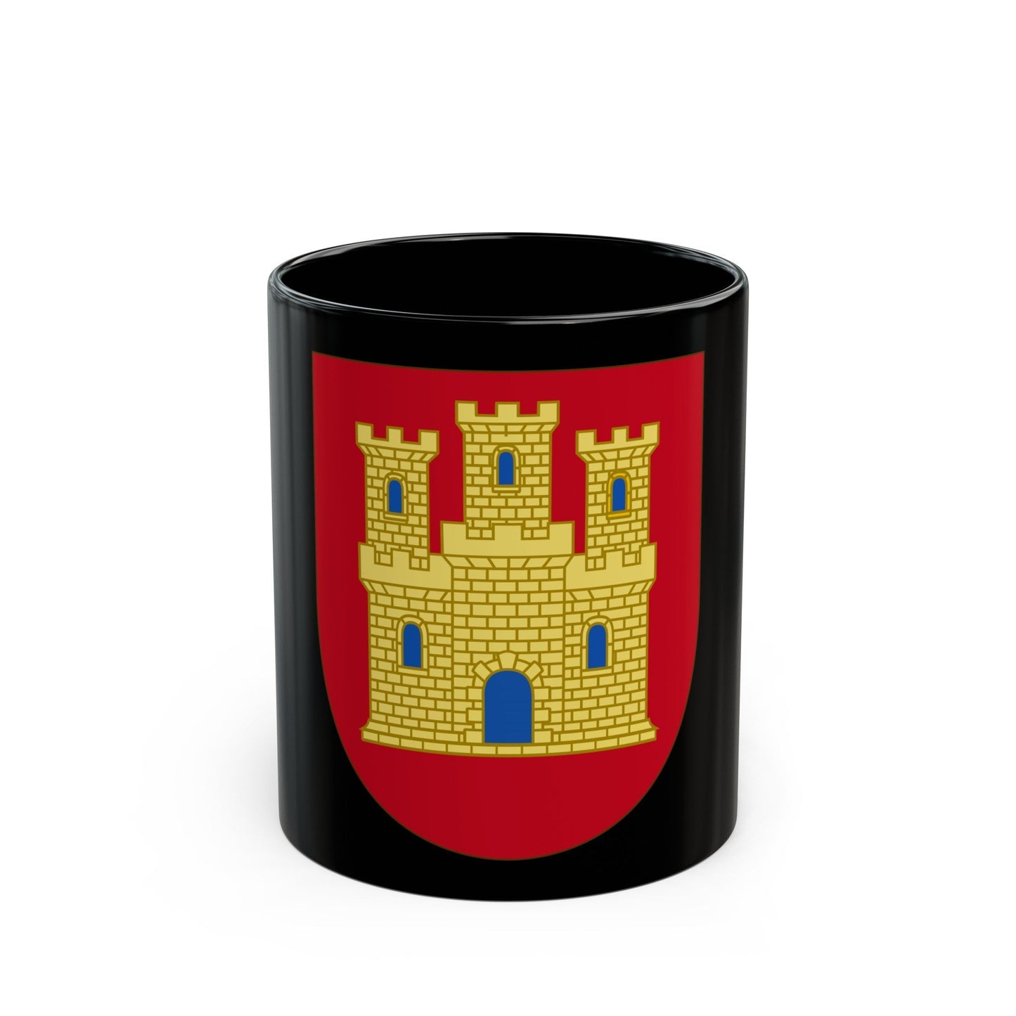 Arms of Castile - Black Coffee Mug-11oz-The Sticker Space