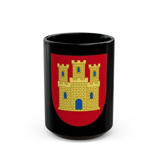 Arms of Castile - Black Coffee Mug-15oz-The Sticker Space