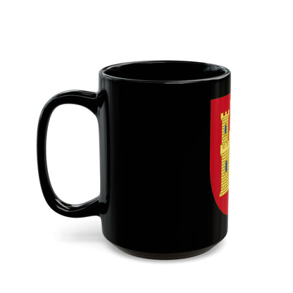 Arms of Castile - Black Coffee Mug-The Sticker Space