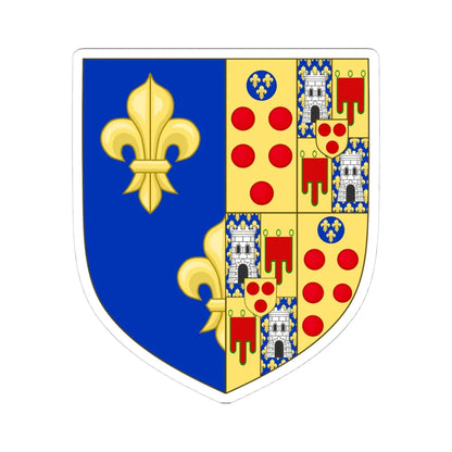 Arms of Catherina de Medici (Italy) (Coat of Arms) STICKER Vinyl Kiss-Cut Decal 4 Inch White - The Sticker Space