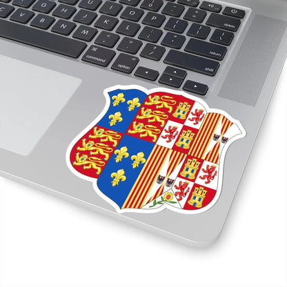 Arms of Catherine of Aragon (England) (Coat of Arms) STICKER Vinyl Kiss-Cut Decal - The Sticker Space