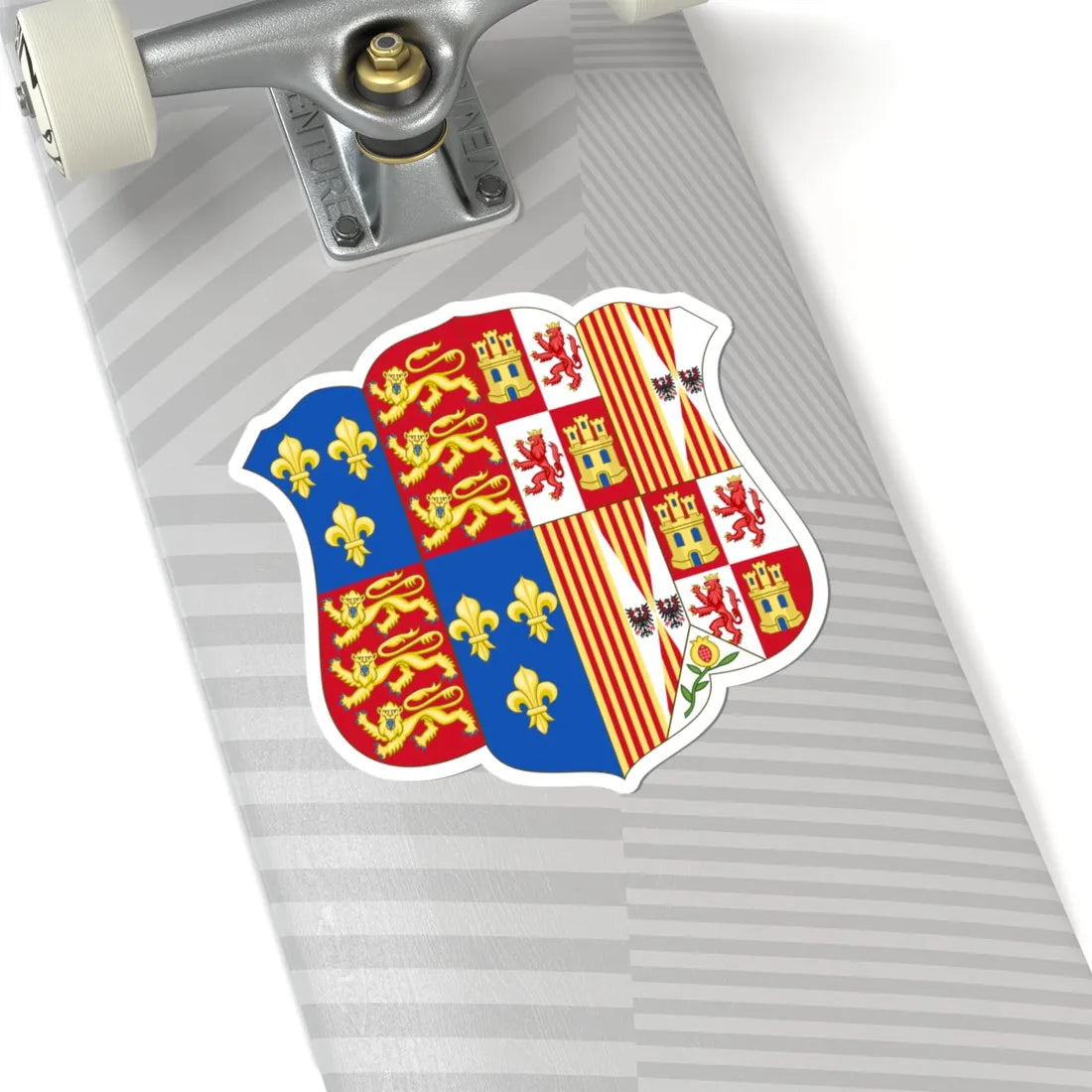 Arms of Catherine of Aragon (England) (Coat of Arms) STICKER Vinyl Kiss-Cut Decal - The Sticker Space