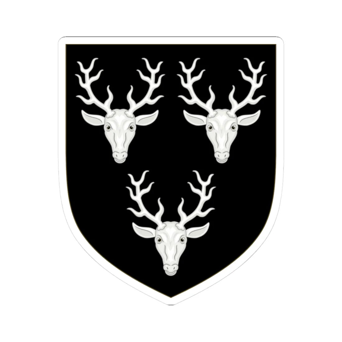 Arms of Cavendish (England) (Coat of Arms) STICKER Vinyl Kiss-Cut Decal 3 Inch White - The Sticker Space