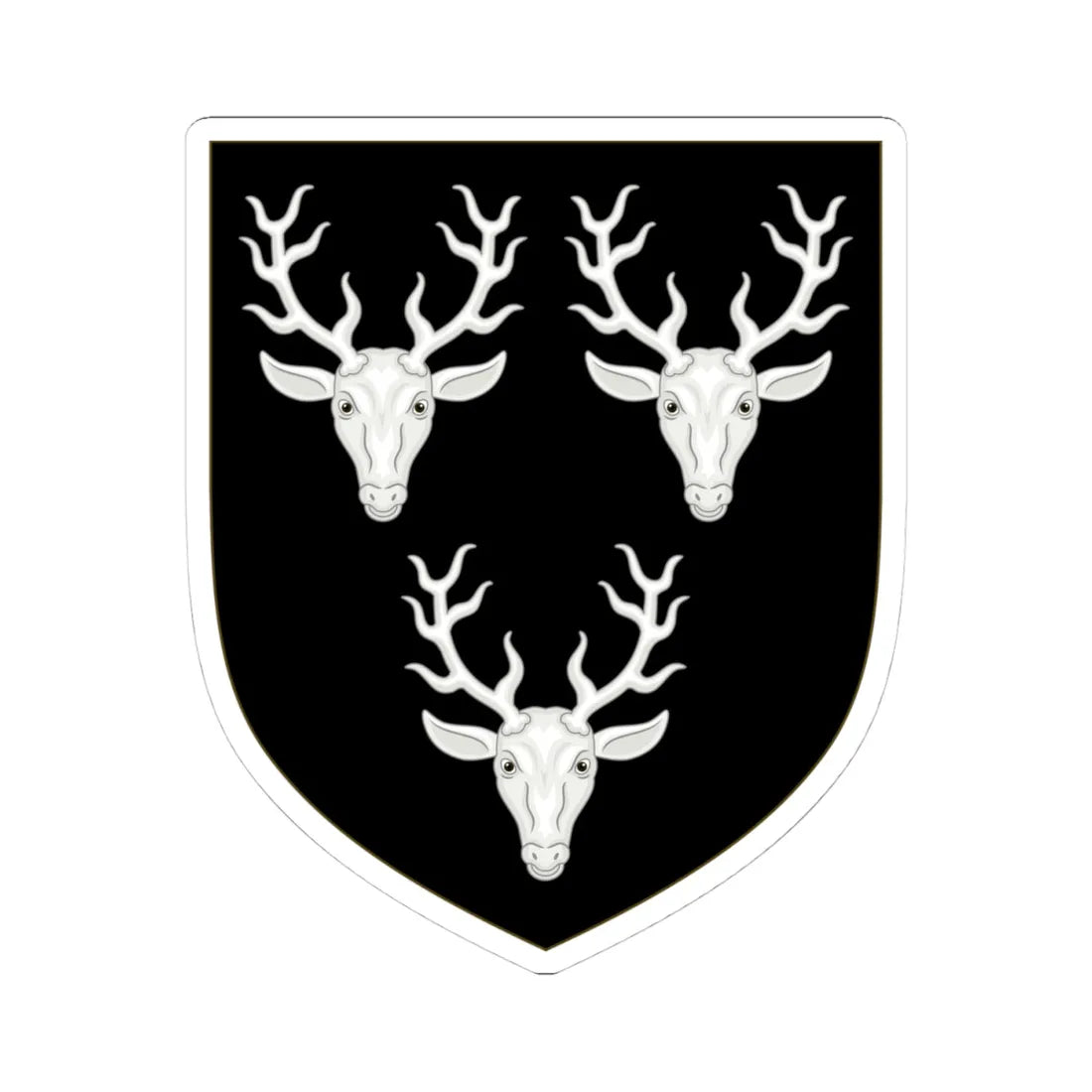 Arms of Cavendish (England) (Coat of Arms) STICKER Vinyl Kiss-Cut Decal 4 Inch White - The Sticker Space