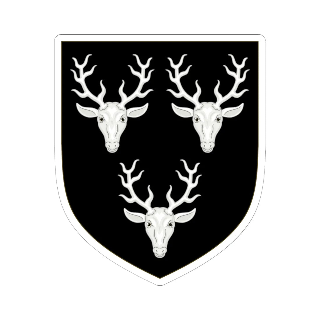 Arms of Cavendish (England) (Coat of Arms) STICKER Vinyl Kiss-Cut Decal 6 Inch White - The Sticker Space