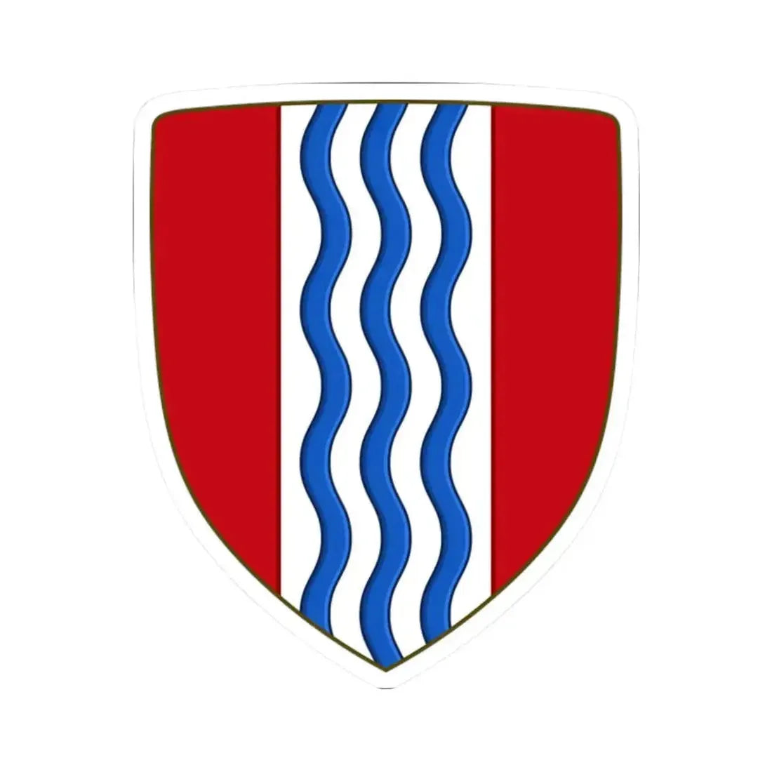 Arms of Central Falls Rhode Island (United States) STICKER Vinyl Kiss-Cut Decal 2 Inch White - The Sticker Space