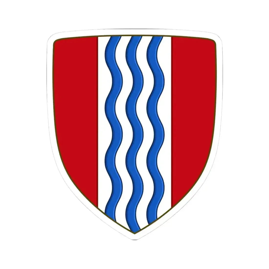 Arms of Central Falls Rhode Island (United States) STICKER Vinyl Kiss-Cut Decal 3 Inch White - The Sticker Space