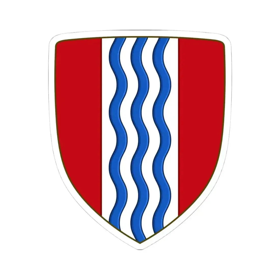 Arms of Central Falls Rhode Island (United States) STICKER Vinyl Kiss-Cut Decal 4 Inch White - The Sticker Space