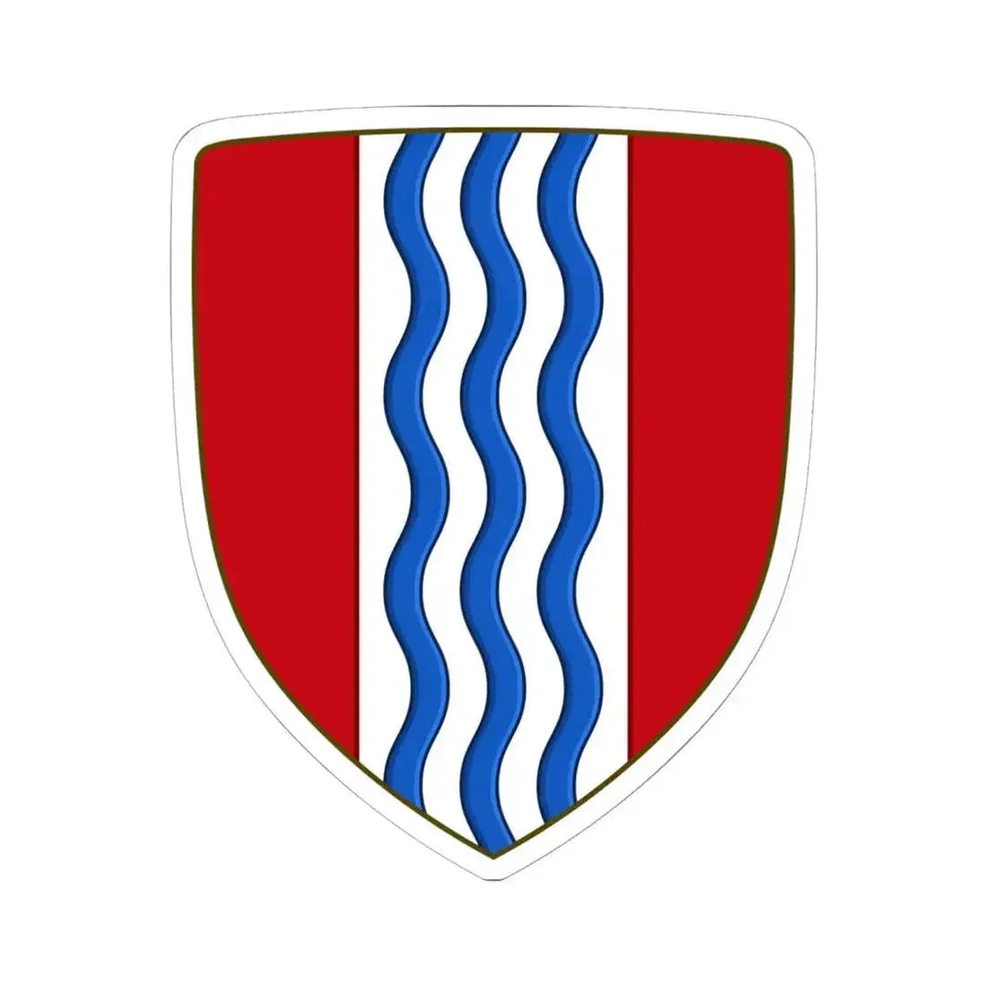 Arms of Central Falls Rhode Island (United States) STICKER Vinyl Kiss-Cut Decal 6 Inch White - The Sticker Space