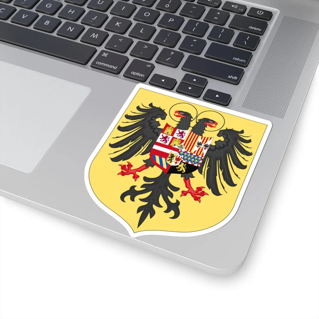 Arms of Charles I of Spain Charles V as Holy Roman Emperor-Or shield variant 1530-1556 (Spain) (Coat of Arms) STICKER Vinyl Kiss-Cut Decal - The Sticker Space