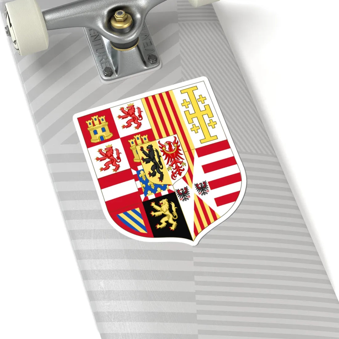 Arms of Charles II of Spain as Monarch of Naples and Sicily (Italy) (Coat of Arms) STICKER Vinyl Kiss-Cut Decal - The Sticker Space
