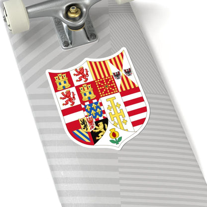 Arms of Charles V Holy Roman Emperor Charles I as King of Spain In Italy (Italy) (Coat of Arms) STICKER Vinyl Kiss-Cut Decal - The Sticker Space