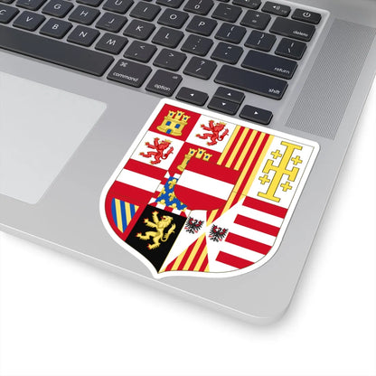 Arms of Charles VI of Austria as Monarch of Naples and Sicily (Austria) (Coat of Arms) STICKER Vinyl Kiss-Cut Decal - The Sticker Space
