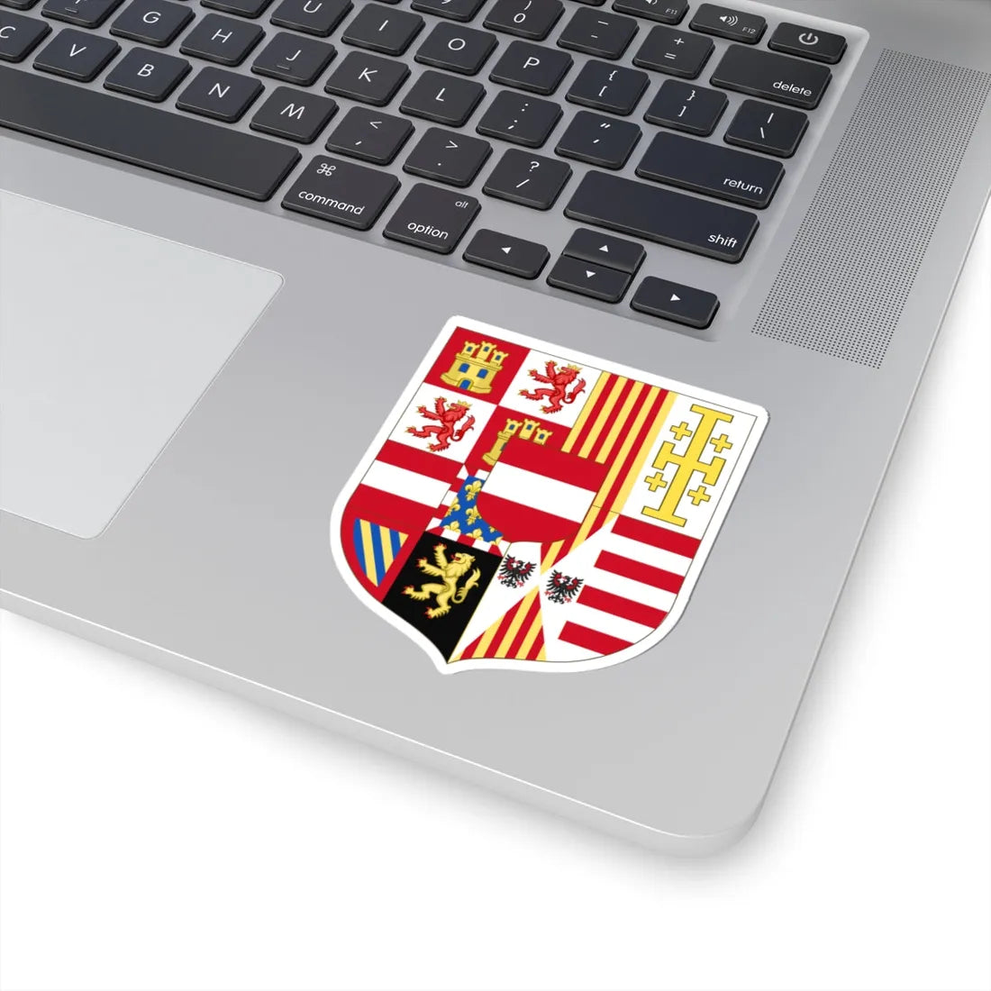 Arms of Charles VI of Austria as Monarch of Naples and Sicily (Italy) (Coat of Arms) STICKER Vinyl Kiss-Cut Decal - The Sticker Space