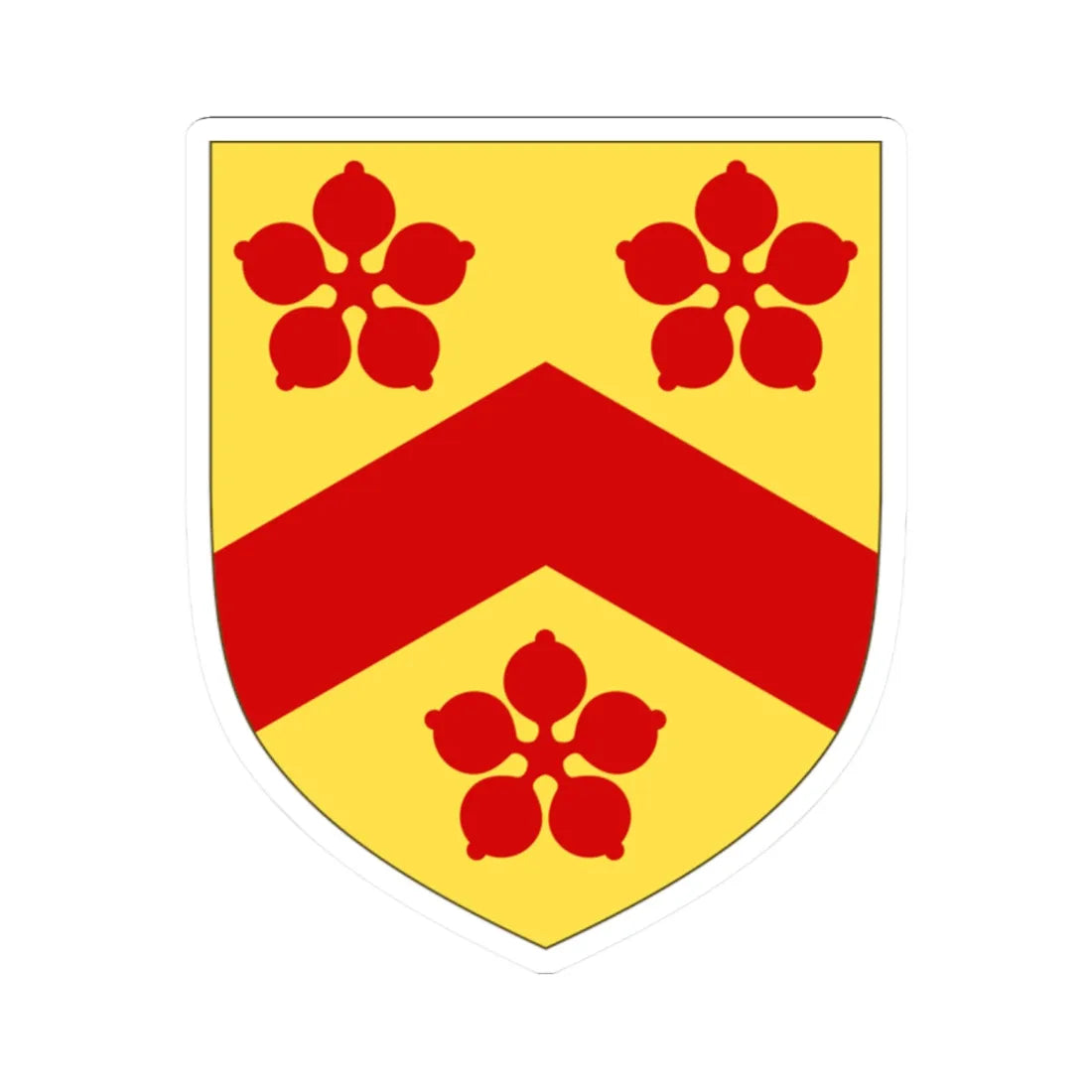 Arms of Chichele (England) (Coat of Arms) STICKER Vinyl Kiss-Cut Decal 2 Inch White - The Sticker Space