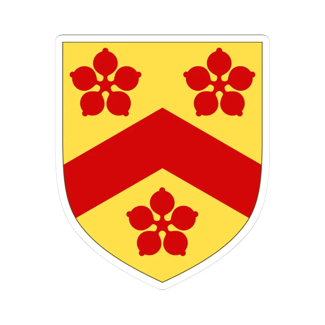 Arms of Chichele (England) (Coat of Arms) STICKER Vinyl Kiss-Cut Decal 3 Inch White - The Sticker Space