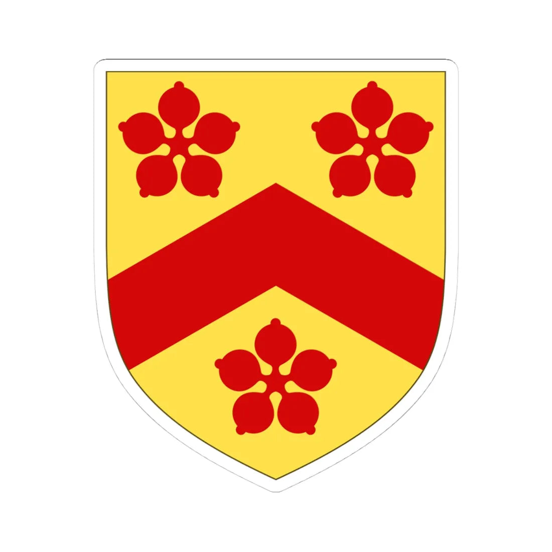 Arms of Chichele (England) (Coat of Arms) STICKER Vinyl Kiss-Cut Decal 4 Inch White - The Sticker Space