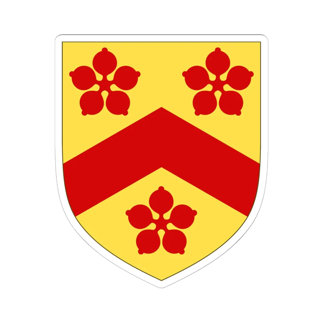 Arms of Chichele (England) (Coat of Arms) STICKER Vinyl Kiss-Cut Decal 6 Inch White - The Sticker Space